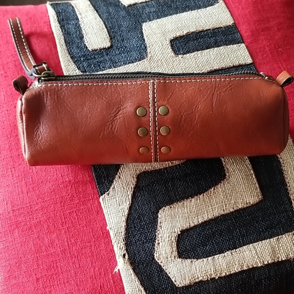 Patricia Nash leather wristlet, Brown